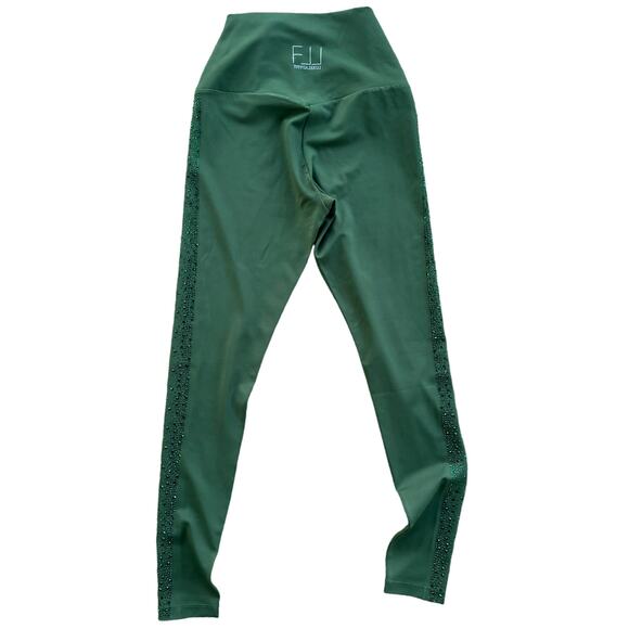 LuxeLady Fit Diamond Emerald Green High Waist Sz Small - Picture 3 of 5